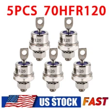 5X 70A 1200V 70HFR120 High Power Rectifier Metal Stud Type Rectifier Diodes US