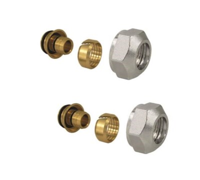 2 Stück Klemmringverschraubung 16x2 mm Mehrschichtverbundrohr Eurokonus 3/4 Zoll