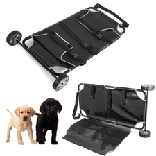50"*26" Gurney Animal Stretcher 250lbs Pet Dog Veterinary Expandable + 2 Wheels