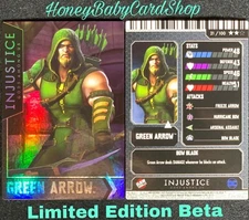 Injustice Arcade Limited Edition Beta Card 21 Green Arrow Holofoil OOP