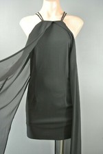 Love & Love Cocktail Mini Dress S Black Sleeveless Formal Evening NWT #1041