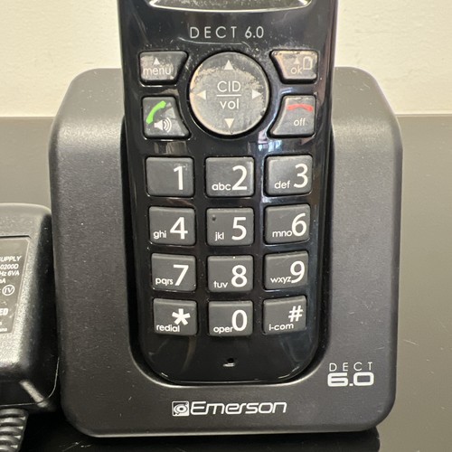 Emerson - EM6000 - Dect 6.0 Cordless Expansion Base W/ Handset and AC Adapter - Picture 3 of 10