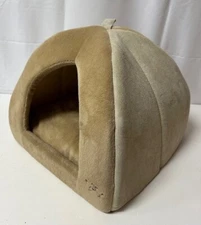 Best Pet Supplies - Pet Tent-Soft Bed for Dog or Cat  - Tan, 18"W X 18"D X 18"H