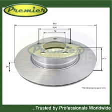 Premier Front Brake Disc Fits BMW 5 Series 2003-2010 2.0 D 2.5 3.0 #1