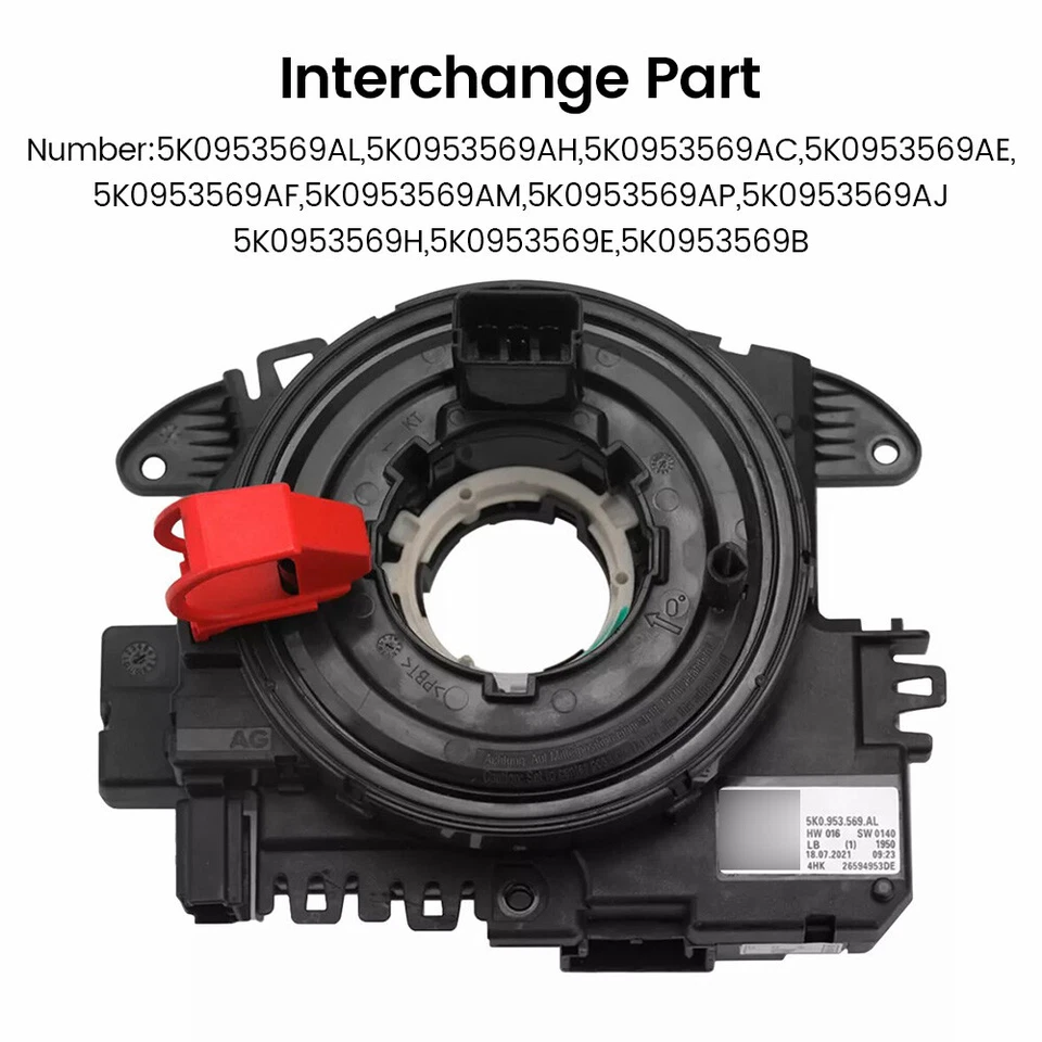 5K0953569AL OE Cruise Control Clock Spring Module Fit For VW AUDI 5K0953569H - Image 2 of 4