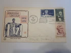 US COVER 1959 ABE LINCOLN FDC #1116 TRI COLOR CACHET COMBO COVER 3 STAMPS