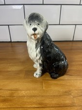 Vintage Ceramic Old English Sheepdog Figurine