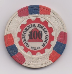 $100 California Bell Club Chip