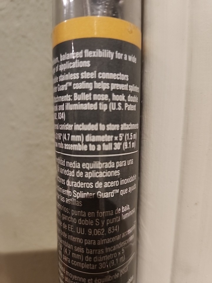 Klein Tools ~ 30' Glow Fish Rod Set, Mid-Flex, Splinter Guard, 56431 ...