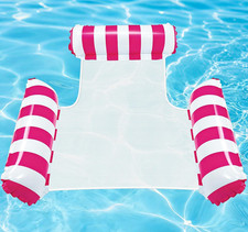 Inflatable Pool Float Hammock for Adults 4-In-1 Floating Water Lounger with He