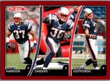 2007 Topps Total Red Parallel RC Stephen Gostkowski w/ Rodney Harrison Patriots