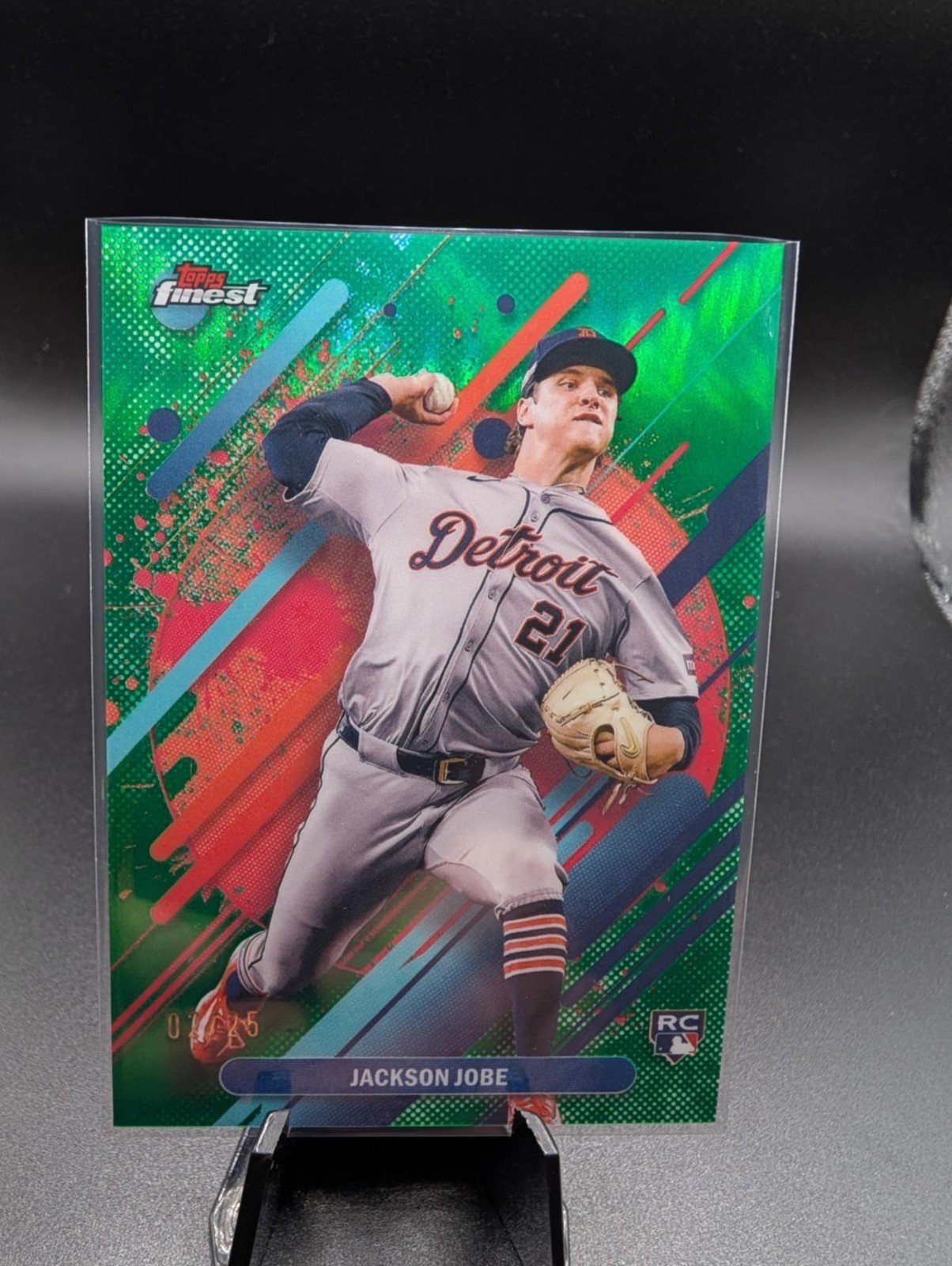 2025 Topps Finest - Jackson Jobe #251 Green Refractor /25 (RC)