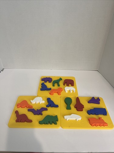 Vintage Place and Trace Puzzle Stencil Set Discovery Toys Complete - Picture 8 of 11
