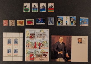 Australia Nice lot of 13 stamps 2 mini sheets & 1 FDC VG/F/VF.