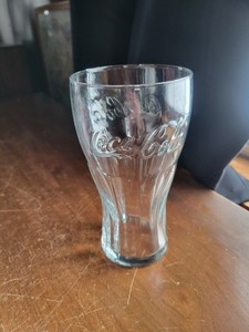 Vintage Coca Cola Coke Clear Fountain Glass 6" Tall