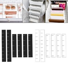 6x Drawer Dividers Organisers Multi Purpose Acrylic Lock in Place Separators for