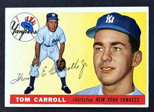1955 TOPPS TOM CARROLL #158 NEW YORK YANKEES