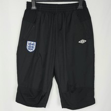Umbro England National Team Football Away Three Quarter Pants 2011 Mens XL Black