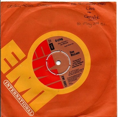 Don McLean - Crying (1978 7'' vinyl single)