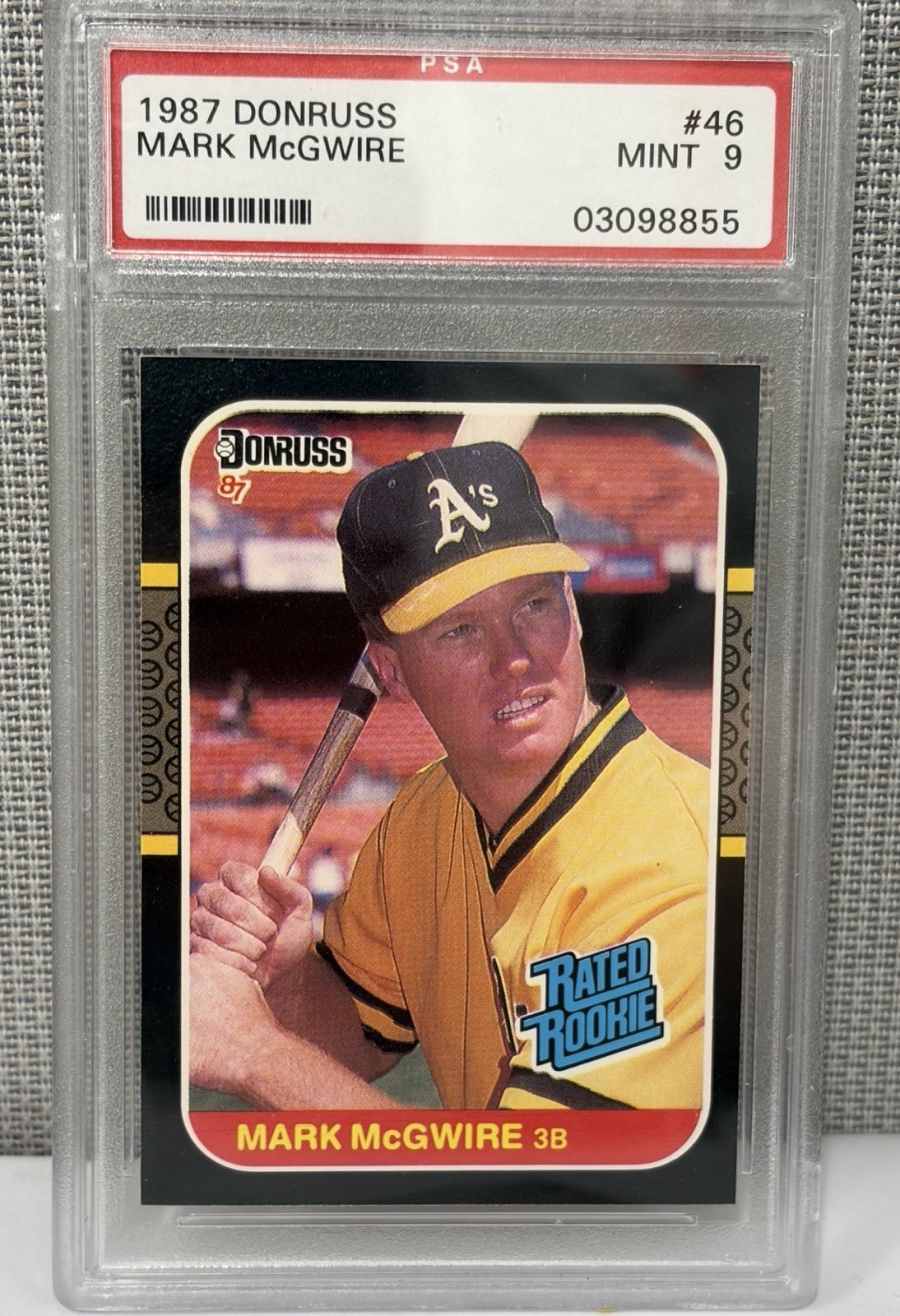 1987 Donruss Mark McGwire #46 Rated Rookie PSA 9 Mint