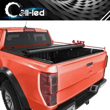4.5ft Truck Bed Tonneau Cover For 2022-2026 Ford Maverick Roll up On Top w/ Lamp