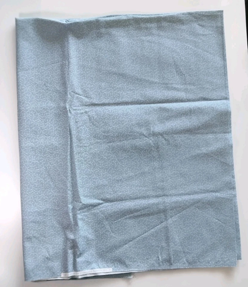 Joan Kessler Concord Fabrics Vintage Blue Floral Sewing Fabric 43" Wide Washed - Image 3 of 4