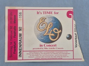 February 2-14-82 1982 Electric Light Orchestra Ticket Stub Frankfort Germany