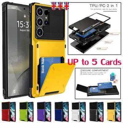Wallet Card Case Shockproof Cover For Samsung S26 S25 Ultra S24 FE S23 S22 S21 + - Image 1 of 4