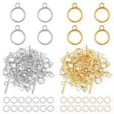 260 PCS Toggle Clasps for Jewelry Making Bracelets Gold, Silver
