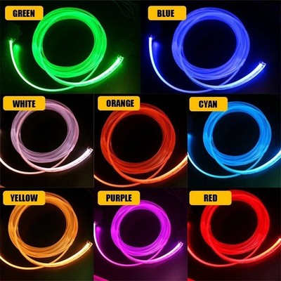 8M LED Neon Trim Light Glow Optic Strip Fiber Car Interior   Lighting APP *p0