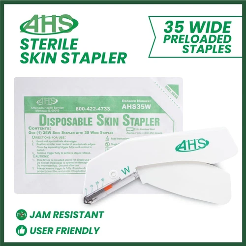 AHS steriler Hauthefter, 35 breite vorgespannte Heftklammern - Bild 3 von 5