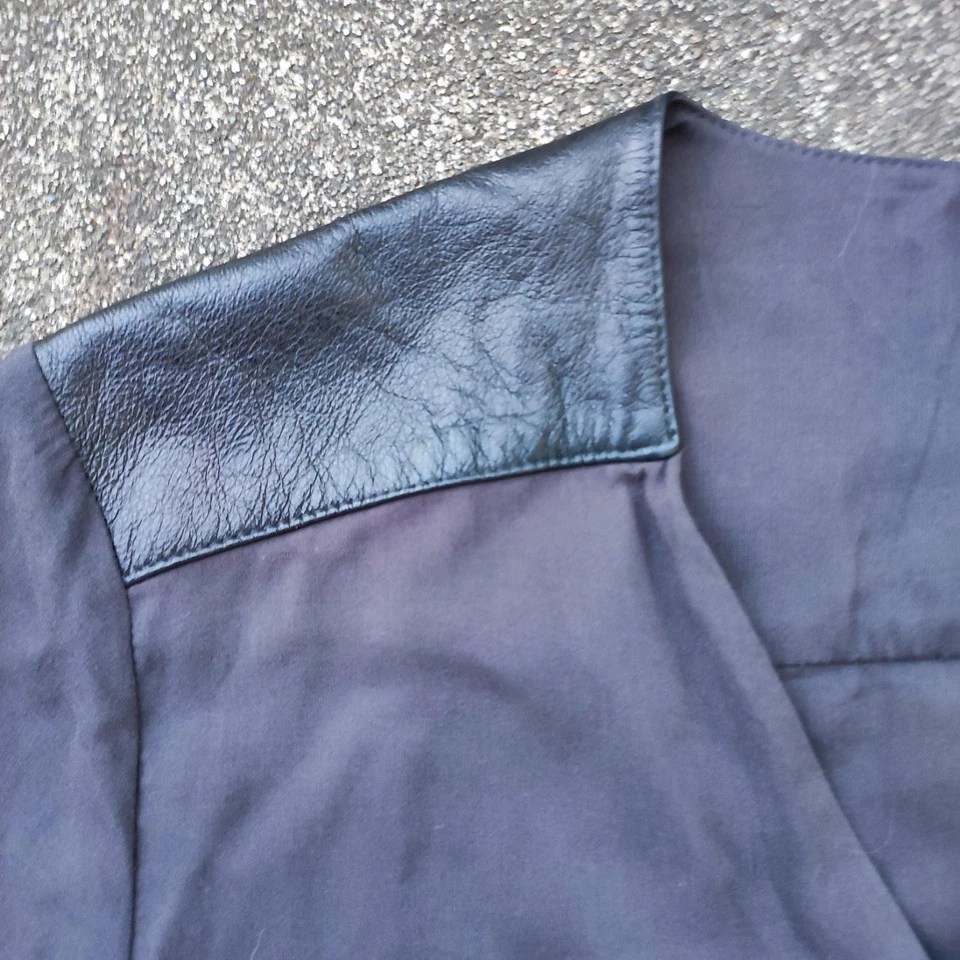 The Kooples Chemisier femme noir uni col V manches longues tissu contrastant M - Photo 3/4