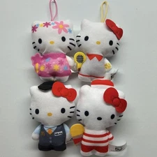 Hello Kitty 50th Anniversary Plush Keychain Set Sanrio Collectible Rare Japan