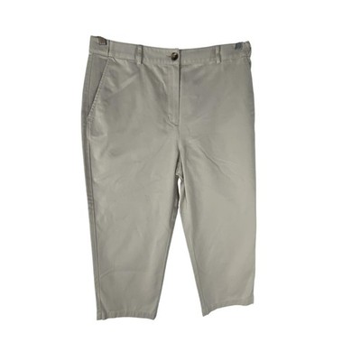 L.L.Bean Pants Womens 10 Regular Khaki Classic Fit Chino 100% Cotton Flat Front