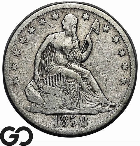1858-O Seated Liberty Half Dollar