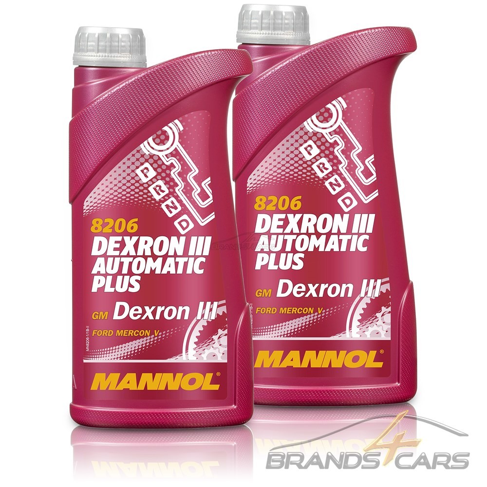 2X 1 L Liter Mannol Dexron Iii 3 Automatic Plus AutomatikgetriebeÖL GETRIEBE-ÖL-image