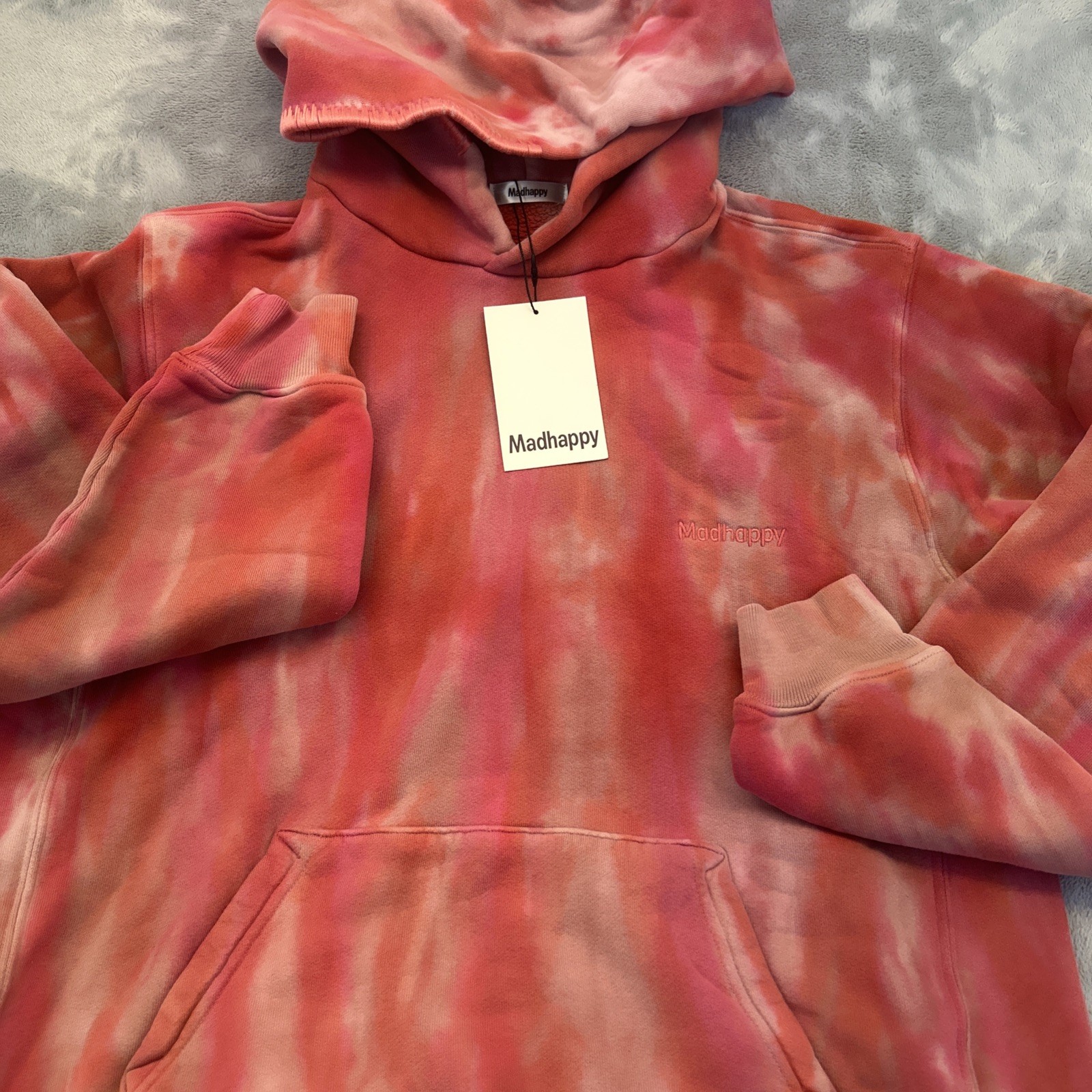 Madhappy Hoodie Unisex S Tie Dye Ruby High-End Streetwear Rare Premium Quality image 3