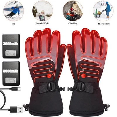 MARKENLOS Akku Beheizbare Handschuhe Winter Beheizbare Motorradhandschuhe Heizhandschuhe