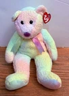 TY Beanie Buddy Groovy Tie-Dye Bear Plush Doll Stuffed Animal Vintage NWT