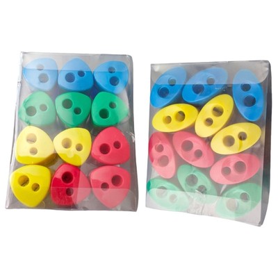 12Pcs Pencil Sharpener Double Hole Sharpeners Ergonomic Manual Pencil Sharpener