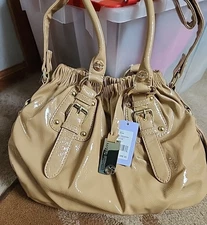 Marc Fisher's "Cinch Me" Chino Medium Faux Leather Satchel (NEW W/Tags)