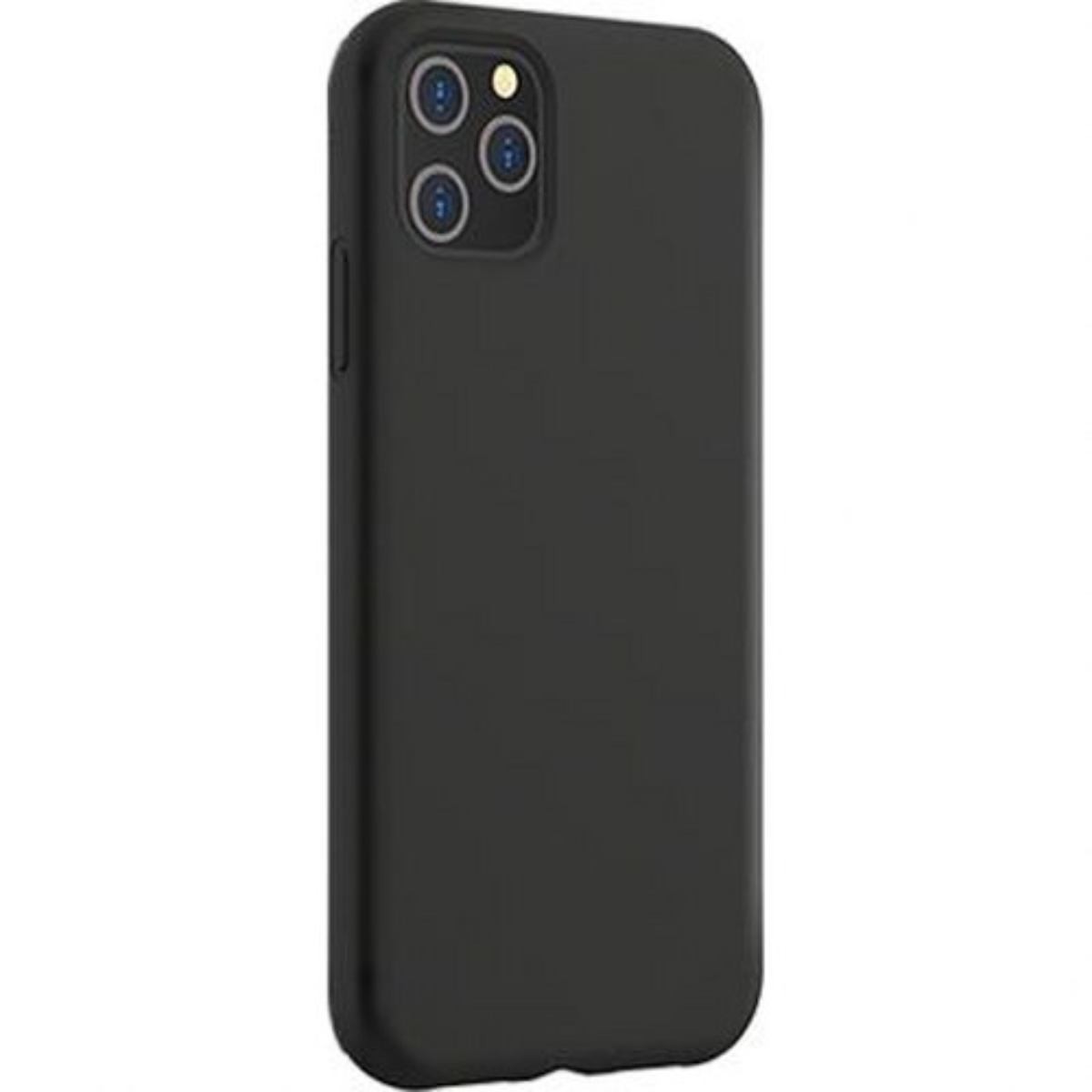Coque iPhone 12 Pro Max silicone noir soft touch rigide