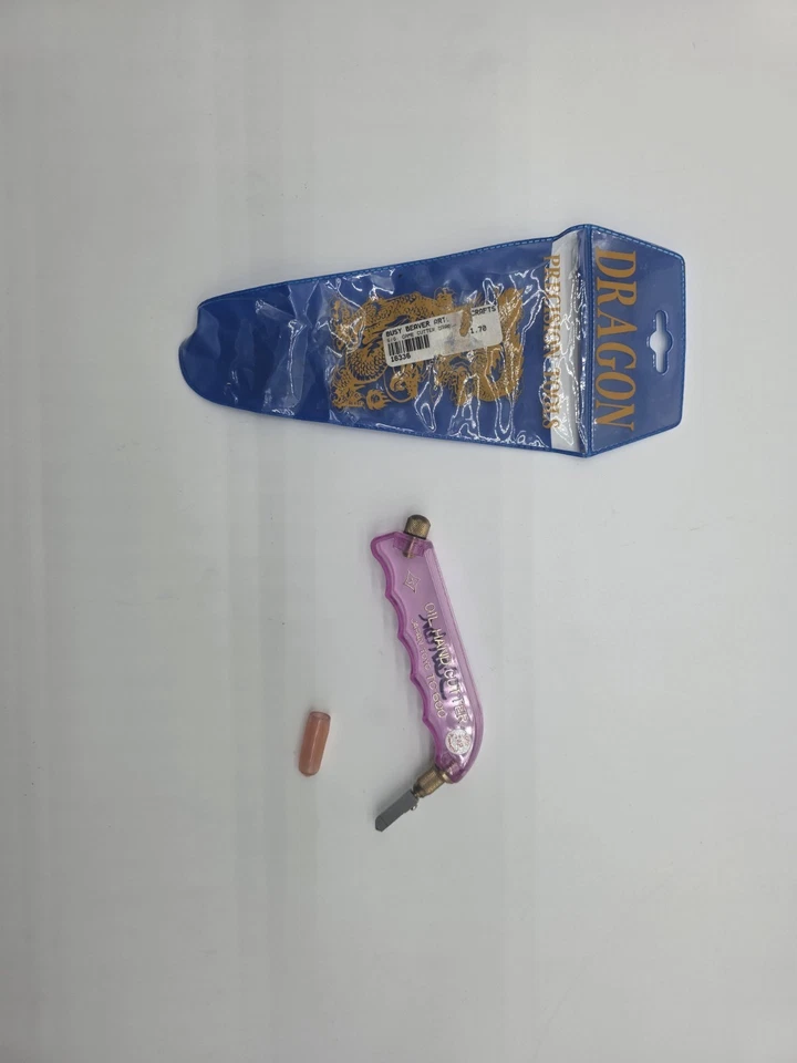 Cortador manual de aceite vintage Japón Toyo TC-600 cortador de vidrio ~ rosa usado Foto 3 de 3