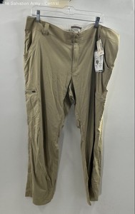 L.L. Bean Womens Khaki Flat Front Pockets Straight Leg Hiking Pants Size 18