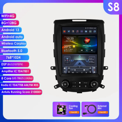 9.7''8+128G Android Apple CarPlay Car Stereo Radio GPS NAV For Hyundai Santa Fe 2