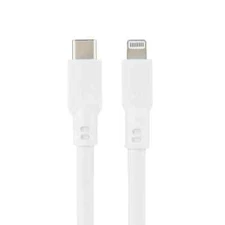 Onn 10-ft USB-C to 8 Pin Connector Charging Cable (for Apple), White