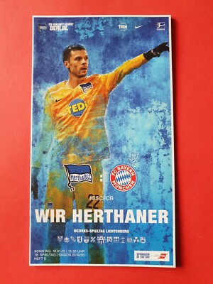 Off. Programme stadium booklet 2019/20 Bundesliga Hertha BSC Berlin vs Bayern Munich