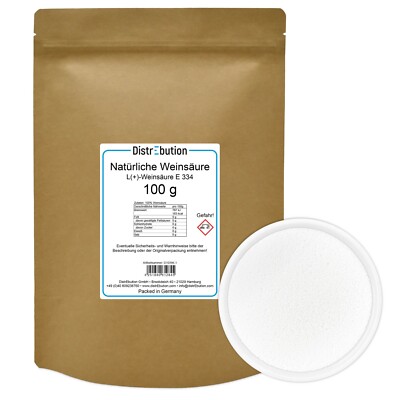 Weinsäure natürlich 100g - 25kg Pulver Lebensmittelqualität Traubenextrakt E 334
