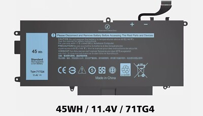 71TG4 Battery For Dell Latitude 5289 7389 7390 2 in 1 Series 45Wh
