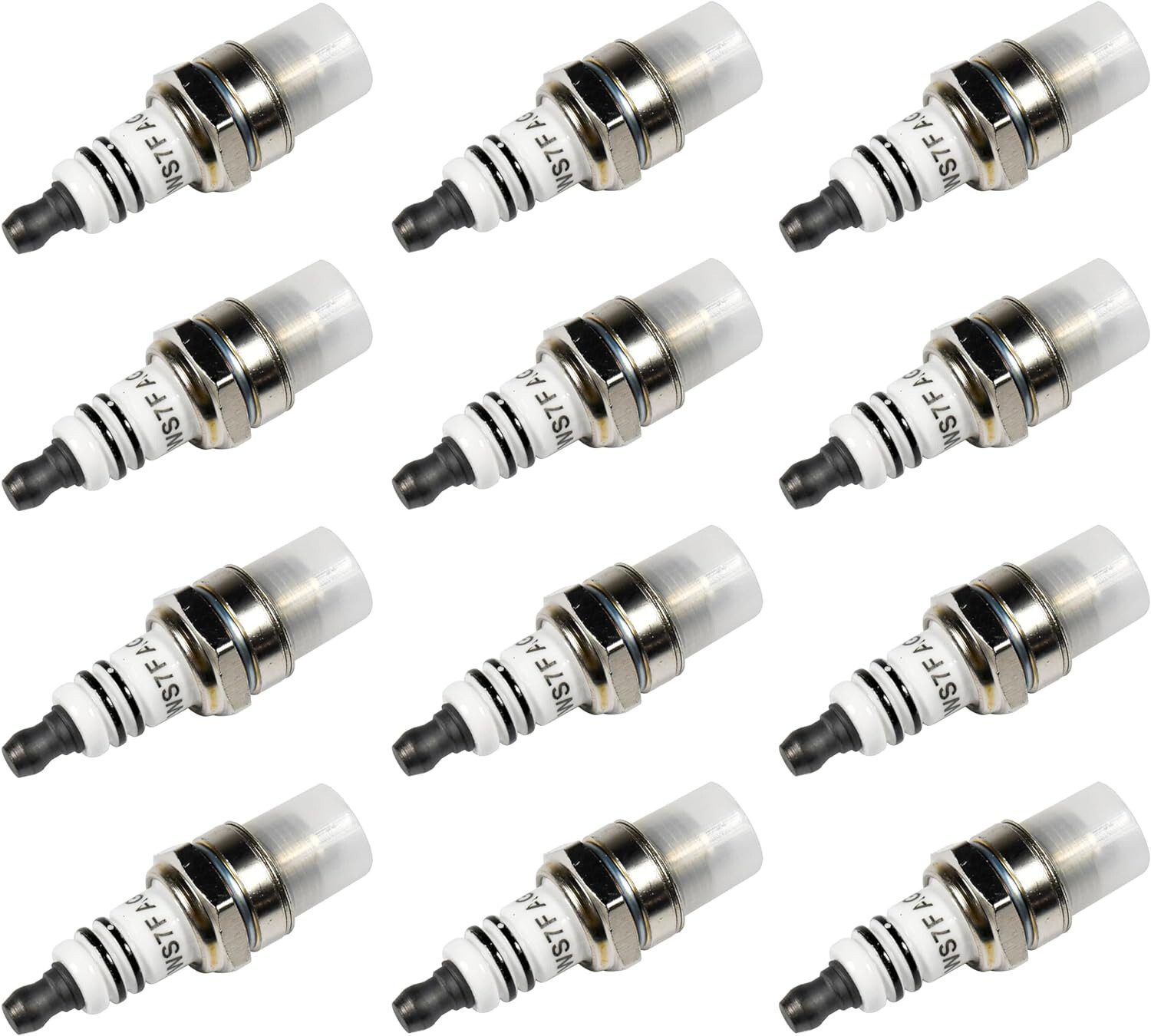 12pcs HQRP Spark Plug for Lawn Mowers Chainsaws Trimmers, Bosch WS7F Replacement